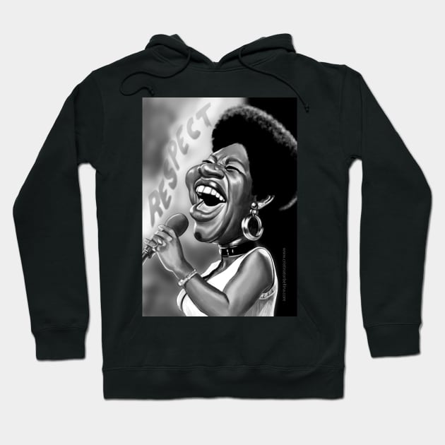 Aretha Franklin Hoodie by cristinatorbellina